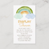 恐竜モダン虹の赤ちゃんシャワー表示シャワー エンクロージャーカード (正面)