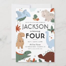 恐竜モダン誕生会 招待状