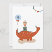 恐竜モダン誕生会 招待状 (裏面)