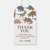 恐竜モダン誕生日パーティーお願い ギフトタグ (裏面)