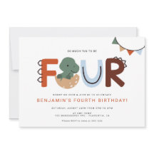 恐竜モダン4歳の誕生日パーティー