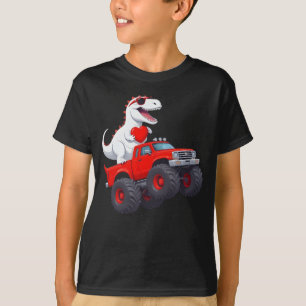 恐竜モンスタートラックに乗おもしろいる Tシャツ