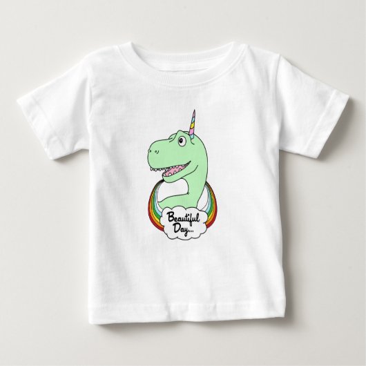 恐竜ユニコーン ベビーTシャツ (正面)