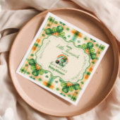 恐竜ラッキーリトルシャームロック スタンダードカクテルナプキン