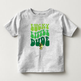 恐竜ラッキーリトルデュードセントパトリックデー トドラーTシャツ