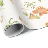 恐竜ラッピング紙少年誕生日ベビーシャワー ラッピングペーパー (ロールコーナー)