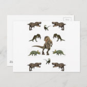 恐竜ラッピング紙 ポストカード (正面/裏面)