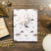 恐竜ラッモダンピング紙セット ラッピングペーパーシート