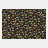 恐竜ラブラッピング紙フラットシートセット3 ラッピングペーパーシート (正面)