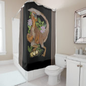 恐竜ラプタージャングルアート シャワーカーテン (インサイチュ)