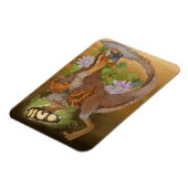 恐竜ラプタージャングルアート マグネット (左側)