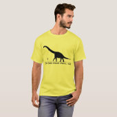 恐竜ラン・面白いTシャツ・ユーモア Tシャツ (正面フル)