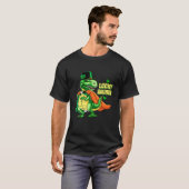 恐竜レックスアイルランドSt patricks day誕生日ギフト Tシャツ (正面フル)