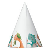 恐竜レックス誕生日パーティーシャワー パーティーハット (裏面)