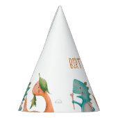 恐竜レックス誕生日パーティーシャワー パーティーハット (左)