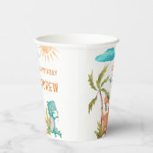 恐竜レックス誕生日パーティーシャワー 紙コップ (右)