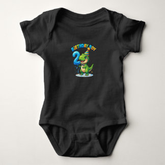 恐竜レベル2アンロックTシャツ | 先史時代の誕生日 ベビーボディスーツ
