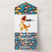 恐竜ロアルソームパーティー オールインワン招待状 (内側)