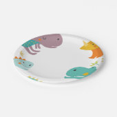 恐竜ローアルボーイズ誕生日ブルー ペーパープレート (アングル)