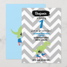 恐竜ローラスケートで滑る保持無線誕生日