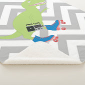 恐竜ローラスケートで滑る保持無線 シェルパブランケット (3/4)