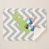 恐竜ローラスケートで滑る保持無線 シェルパブランケット (正面(横))