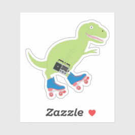 恐竜ローラスケートで滑る保持無線 シール