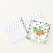 恐竜ワイルドベイビーシャワーゲストブック ノートブック (内部)