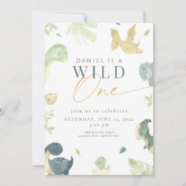 恐竜ワイルドワンバースデーパーティー 招待状