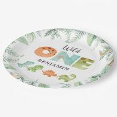 恐竜ワイルドワン誕生日紙プレート ペーパープレート (アングル)