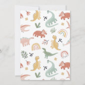 恐竜ワイルドワン1歳の誕生日パーティー 招待状 (裏面)