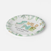 恐竜ワイルドワン1st誕生日紙プレート ペーパープレート (アングル)