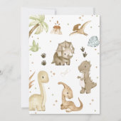 恐竜ワイルド1歳誕生日パーティー 招待状 (裏面)