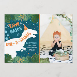恐竜ワンアサウルスRAWR第1誕生日 招待状