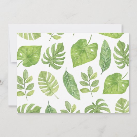 恐竜ワンサウルスの最初の誕生日の写真 招待状 (裏面)