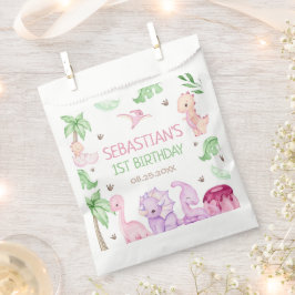 恐竜ワンサウルスガール1歳の誕生日パーティー フェイバーバッグ