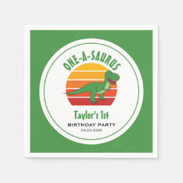 恐竜ワンサウルス男女兼用1歳 スタンダードカクテルナプキン