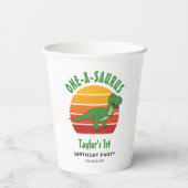 恐竜ワンサウルス男女兼用1歳 紙コップ (裏面)