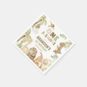 恐竜ワンサウルス1歳のパーティー スタンダードカクテルナプキン (角)