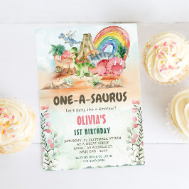 恐竜ワンサウルス1歳のパーティー 招待状