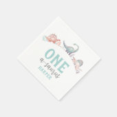 恐竜ワンサウルス1歳のベビー スタンダードカクテルナプキン (角)