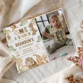 恐竜ワンサウルス1歳の誕生日パーティー写真 招待状