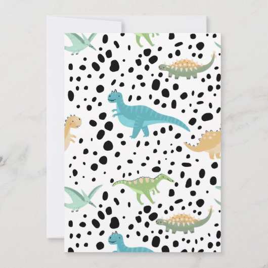 恐竜ワンサウルス1歳の誕生日パーティー 招待状 (裏面)