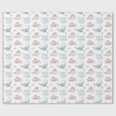 恐竜ワンサウルス1歳の誕生日 ラッピングペーパー (フラット)