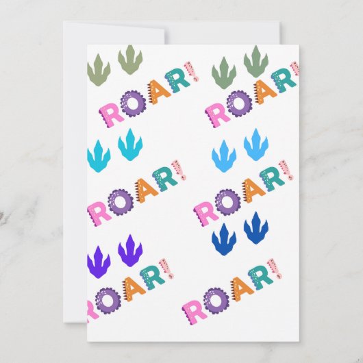 恐竜ワンA-Saurus Boy 1歳の招待状 招待状 (裏面)