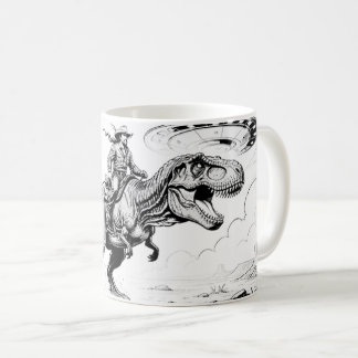 恐竜乗りカウボーイ コーヒーマグカップ