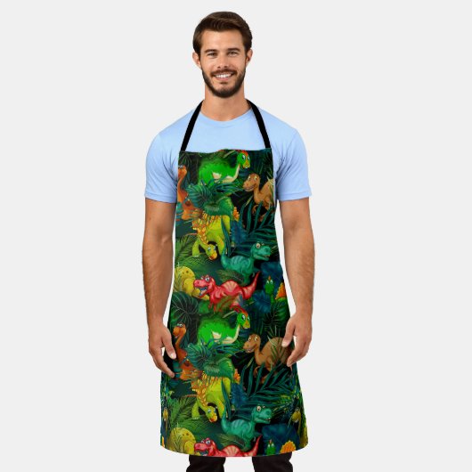 恐竜公園 エプロン (着用した状態)