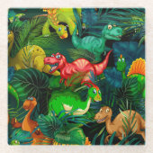 恐竜公園 ガラスコースター (正面)