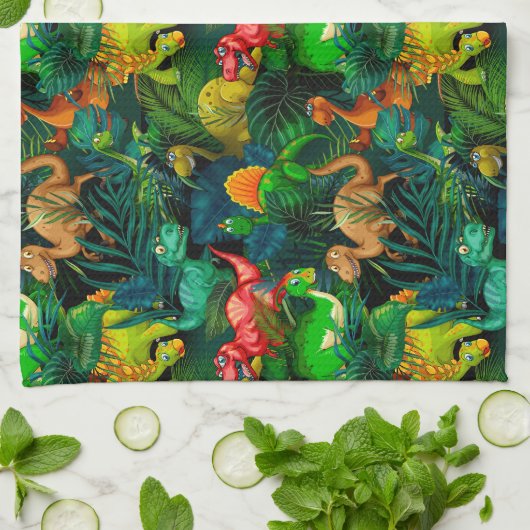 恐竜公園 キッチンタオル (折り畳み)