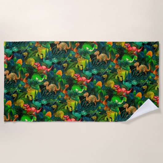 恐竜公園 ビーチタオル (正面)